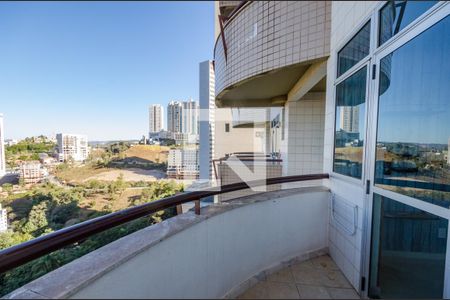 Varanda da Sala de apartamento à venda com 1 quarto, 34m² em Vale do Sereno, Nova Lima