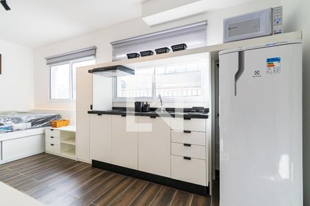 Cozinha de kitnet/studio para alugar com 1 quarto, 21m² em Vila Clementino, São Paulo