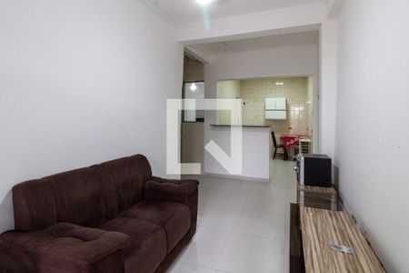 Sala de casa para alugar com 1 quarto, 45m² em Nova Mirim, Praia Grande