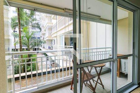 Varanda de kitnet/studio para alugar com 1 quarto, 39m² em Panamby, São Paulo