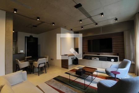 Sala de apartamento à venda com 1 quarto, 70m² em Cidade Monções, São Paulo