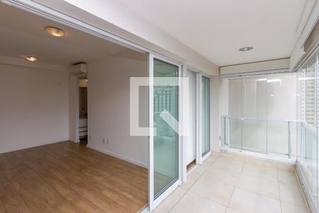 Varanda da Sala de apartamento para alugar com 1 quarto, 47m² em Campo Belo, São Paulo
