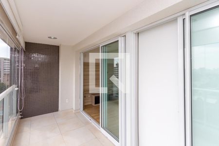 Varanda da Sala de apartamento para alugar com 1 quarto, 47m² em Campo Belo, São Paulo