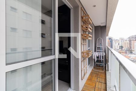 Varanda da Sala e do Quarto de apartamento para alugar com 1 quarto, 28m² em Aclimação, São Paulo