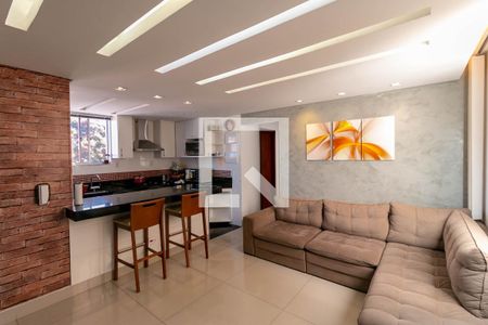 Sala de apartamento à venda com 3 quartos, 80m² em Madre Gertrudes, Belo Horizonte