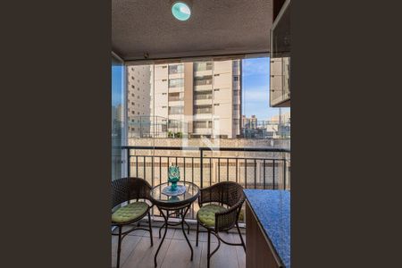 Varanda da Sala de apartamento à venda com 2 quartos, 46m² em Vila Valparaíso, Santo André