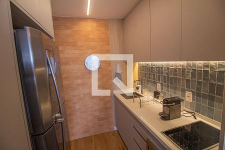 Cozinha de apartamento à venda com 1 quarto, 35m² em Brooklin Paulista, São Paulo