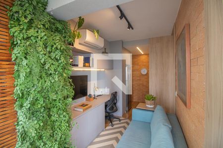 Sala de apartamento à venda com 1 quarto, 35m² em Brooklin Paulista, São Paulo