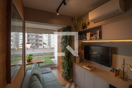 Sala de apartamento à venda com 1 quarto, 35m² em Brooklin Paulista, São Paulo
