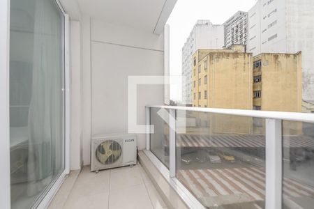 Varanda de kitnet/studio para alugar com 1 quarto, 24m² em Centro Histórico de São Paulo, São Paulo