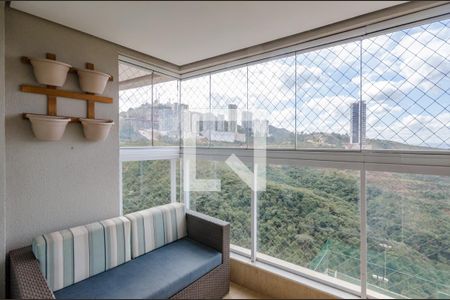Varanda da Sala de apartamento à venda com 3 quartos, 86m² em Vila da Serra, Nova Lima