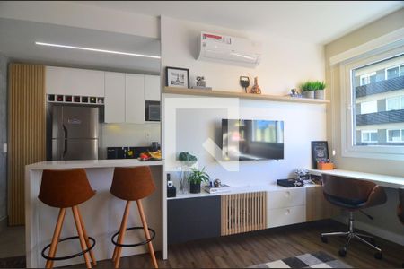 Sala de apartamento à venda com 1 quarto, 46m² em Marechal Rondon, Canoas