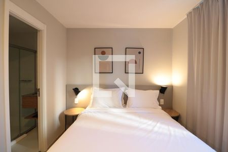 Quarto e Cozinha  de kitnet/studio para alugar com 1 quarto, 19m² em Jardim Brasília (zona Norte), São Paulo