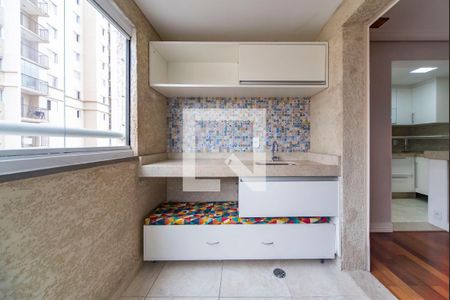 Varanda da Sala de apartamento à venda com 2 quartos, 70m² em Vila Valparaíso, Santo André