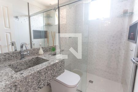 Banheiro suíte  de apartamento à venda com 1 quarto, 55m² em Paulicéia, São Bernardo do Campo