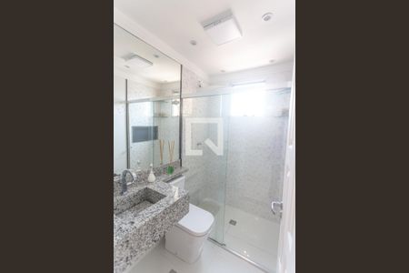 Banheiro suíte  de apartamento à venda com 1 quarto, 55m² em Paulicéia, São Bernardo do Campo