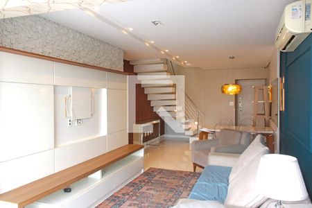 Sala de apartamento para alugar com 3 quartos, 160m² em Boqueirão, Santos