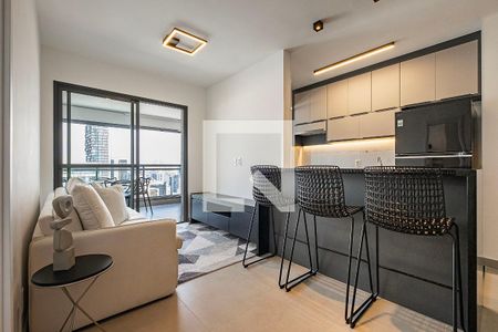 Sala/Cozinha de apartamento para alugar com 1 quarto, 50m² em Pinheiros, São Paulo