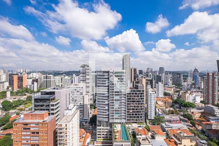 Varanda - VIsta de apartamento para alugar com 1 quarto, 50m² em Pinheiros, São Paulo