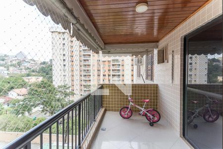 Varanda da Sala  de apartamento à venda com 3 quartos, 107m² em Tijuca, Rio de Janeiro