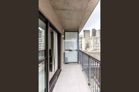 Varanda de kitnet/studio à venda com 1 quarto, 29m² em República, São Paulo
