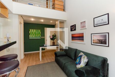 Sala de apartamento para alugar com 1 quarto, 42m² em Moema, São Paulo