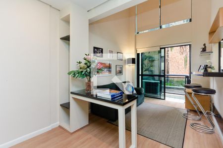 Sala de apartamento para alugar com 1 quarto, 42m² em Moema, São Paulo
