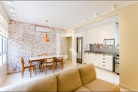 Sala de apartamento para alugar com 1 quarto, 50m² em Gonzaga, Santos