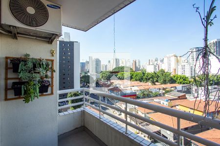 Varanda da Sala de apartamento à venda com 1 quarto, 45m² em Vila Olímpia, São Paulo