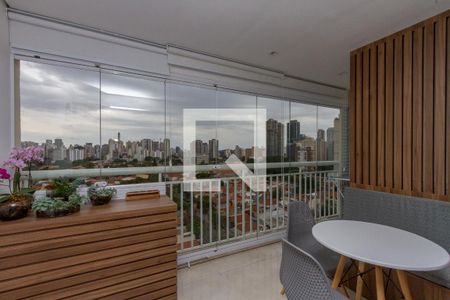Varanda da Sala de apartamento à venda com 2 quartos, 73m² em Vila Cordeiro, São Paulo