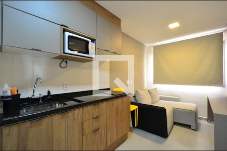 Sala/Cozinha de kitnet/studio para alugar com 1 quarto, 24m² em Vila Clementino, São Paulo