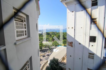 Vista da Varanda de kitnet/studio à venda com 1 quarto, 18m² em Glória, Rio de Janeiro