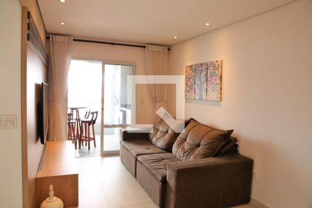 Sala de Estar de apartamento para alugar com 2 quartos, 78m² em Boqueirão, Praia Grande