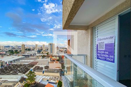 Apartamento à venda com 58m², 2 quartos e 1 vagaPlaca instalada na Varanda