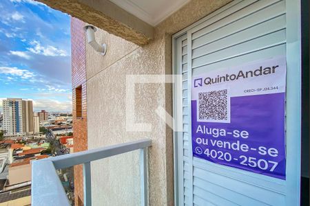 Apartamento à venda com 58m², 2 quartos e 1 vagaPlaca instalada na Varanda