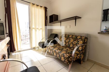 Detalhe da sala de estar de apartamento para alugar com 2 quartos, 54m² em Vila Assuncao, Praia Grande