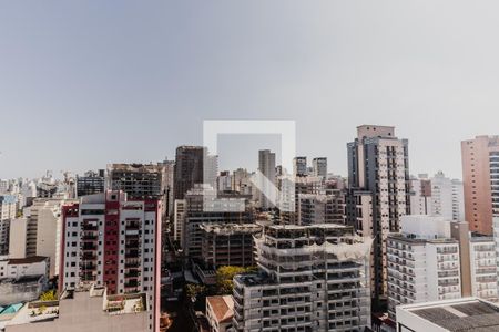 Varanda da Sala - Vista de apartamento para alugar com 1 quarto, 49m² em Cerqueira César, São Paulo