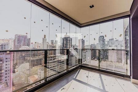 Varanda da Sala de apartamento para alugar com 1 quarto, 49m² em Cerqueira César, São Paulo