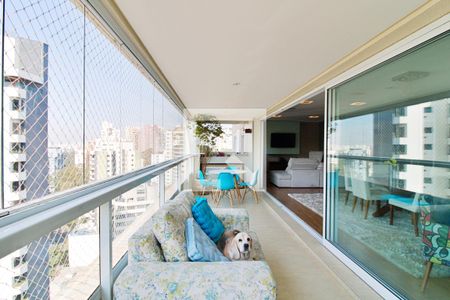 Varanda da Sala de apartamento para alugar com 3 quartos, 211m² em Vila Andrade, São Paulo