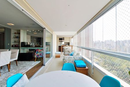 Varanda da Sala de apartamento para alugar com 3 quartos, 211m² em Vila Andrade, São Paulo