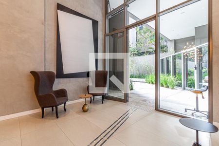 Studio para alugar com 33m², 1 quarto e sem vaga Studio para alugar com 33m², 1 quarto e sem vagaHall Social