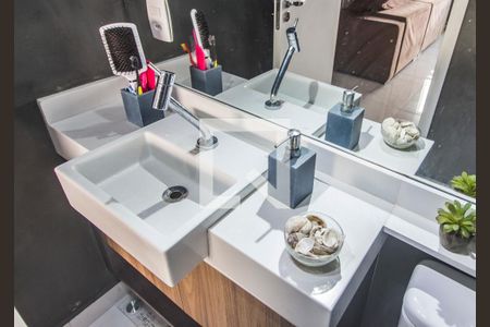 Apartamento à venda com 54m², 1 quarto e 2 vagasDetalhe banheiro