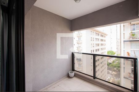 Varanda do Quarto de apartamento à venda com 1 quarto, 38m² em Cerqueira César, São Paulo