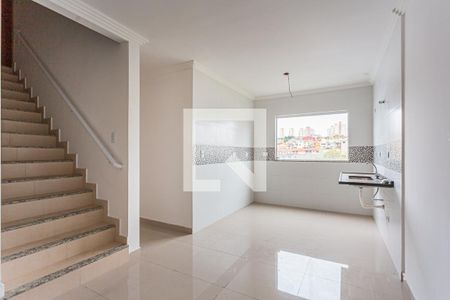 Sala e Cozinha de apartamento à venda com 2 quartos, 94m² em Vila Guarará, Santo André
