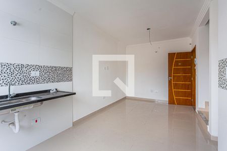 Sala e Cozinha de apartamento à venda com 2 quartos, 94m² em Vila Guarará, Santo André