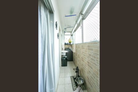 Varanda da sala e área de serviço de apartamento à venda com 2 quartos, 94m² em Vila Franca, São Bernardo do Campo