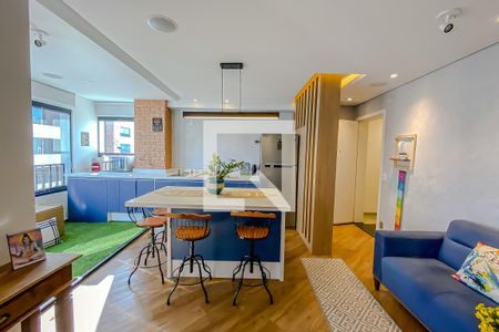 Sala e Quarto de apartamento à venda com 1 quarto, 40m² em Brás, São Paulo