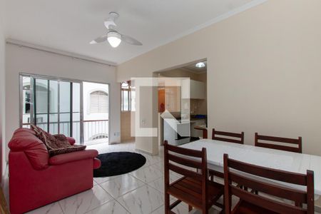 Sala de apartamento para alugar com 1 quarto, 52m² em Loteamento João Batista Julião, Guarujá