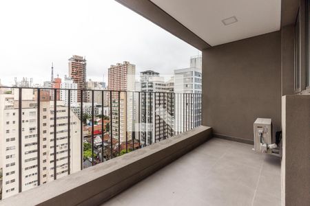 Varanda de kitnet/studio para alugar com 1 quarto, 31m² em Cerqueira César, São Paulo