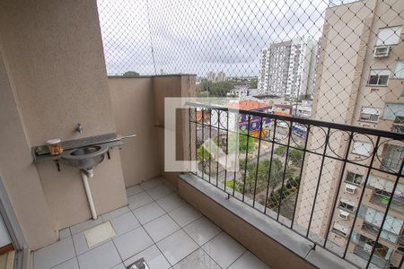 Varanda da Sala de apartamento à venda com 3 quartos, 102m² em São Sebastião, Porto Alegre